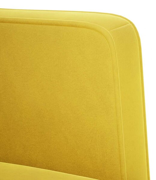 Sárga bársony loveseat kanapé 111 cm