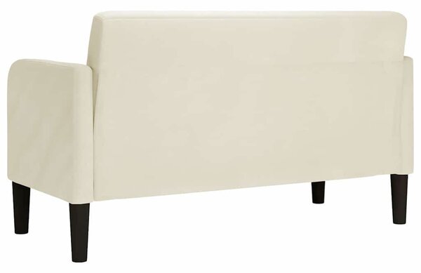 Krém bársony loveseat kanapé 109 cm