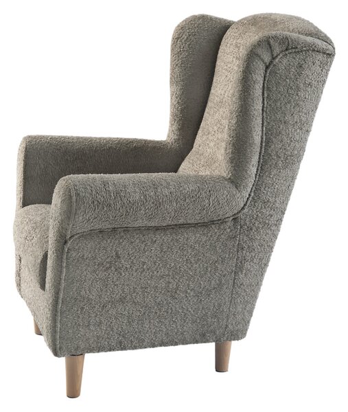 Füles fotel, szürkésbézs Taupe szövet Coral, CHARLOT