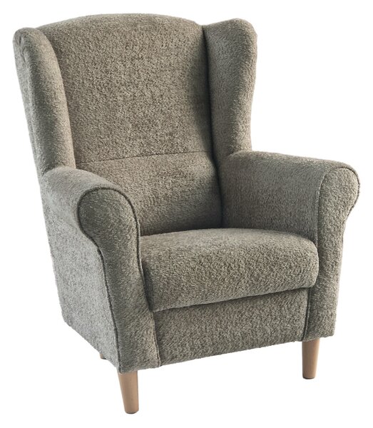 Füles fotel, szürkésbézs Taupe szövet Coral, CHARLOT