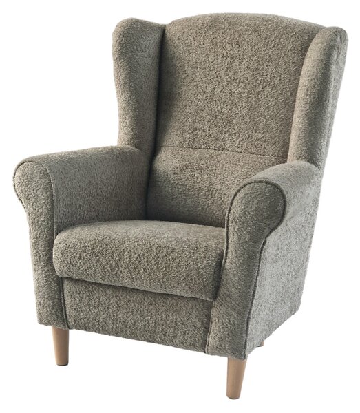 Füles fotel, szürkésbézs Taupe szövet Coral, CHARLOT