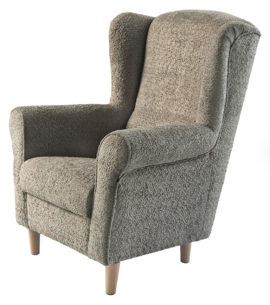 Füles fotel, szürkésbézs Taupe szövet Coral, CHARLOT