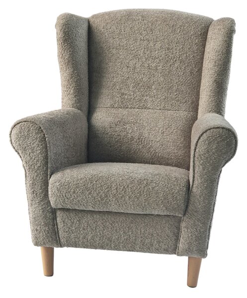 Füles fotel, szürkésbézs Taupe szövet Coral, CHARLOT