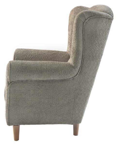 Füles fotel, szürkésbézs Taupe szövet Coral, CHARLOT