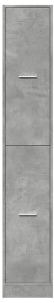 Betonszürke szerelt fa patikaszekrény 30 x 41 x 174,5 cm