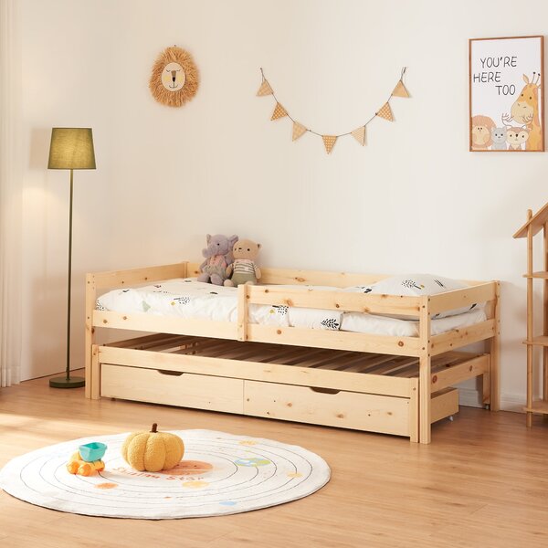 Fenyő gyerekágy 2 fiókkal Sonkajärvi 90x200cm [en.casa]