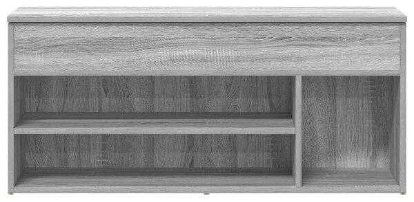Szürke sonoma színű szerelt fa cipőpolc 102x30,5x45 cm