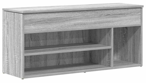 Szürke sonoma színű szerelt fa cipőpolc 102x30,5x45 cm
