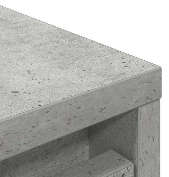 Betonszürke szerelt fa cipőszekrény 29,5x34x76 cm