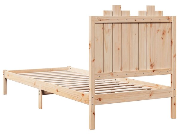 Tömör fa extra hosszú ágykeret matrac nélkül 100 x 210 cm