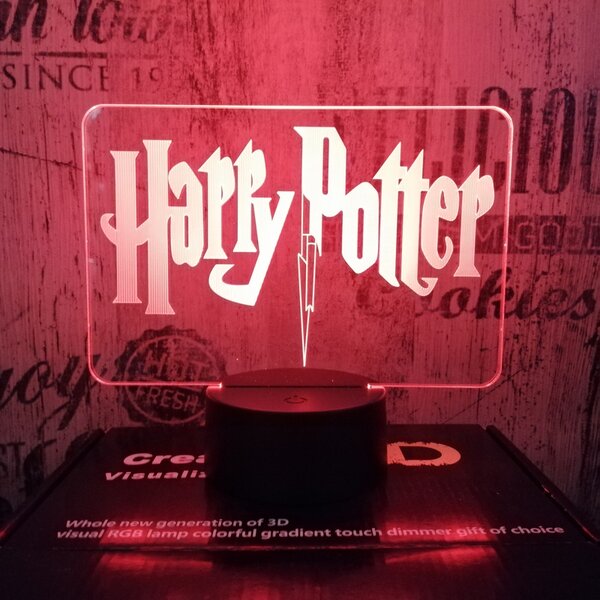 Harry Potter 7 színű 3D led lámpa