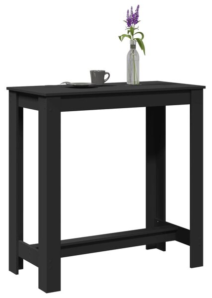 Fekete szerelt fa bárasztal 102 x 50 x 103,5 cm
