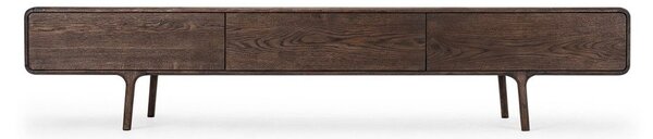 Barna tölgyfa TV-állvány 220x45x45 cm Fawn – Gazzda