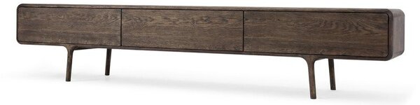 Barna tölgyfa TV-állvány 220x45x45 cm Fawn – Gazzda