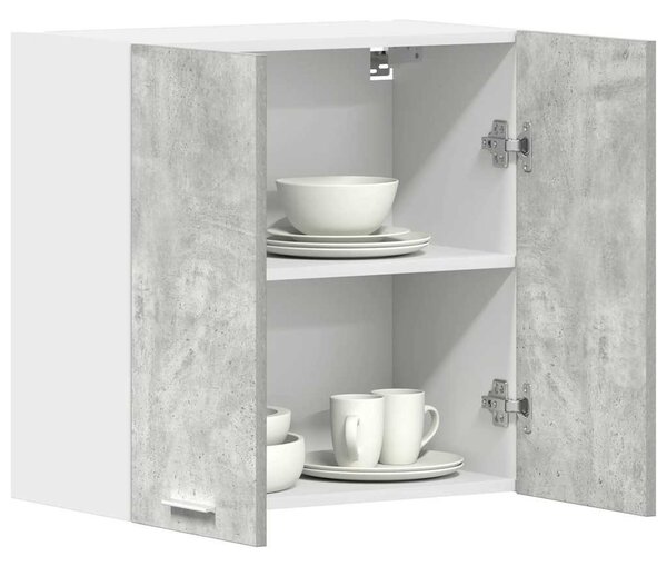 Betonszürke szerelt fa konyhai fali szekrény 60x31x60 cm