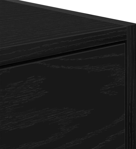 Fekete tölgy színű szerelt fa TV-szekrény 60x31x25,5 cm