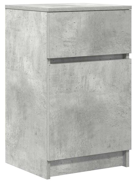 2 db betonszürke szerelt fa éjjeliszekrény 39x35x65 cm