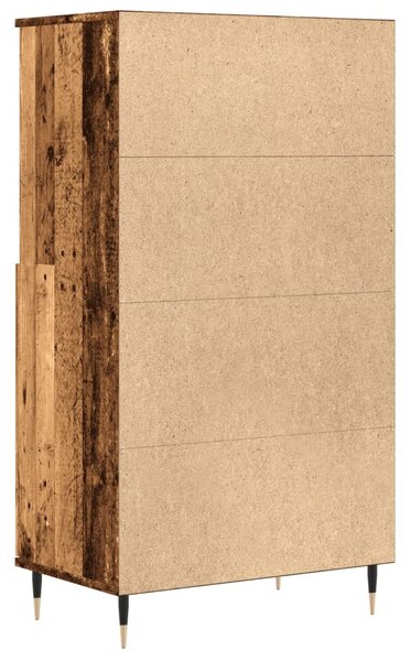 Antik fa színű szerelt fa magasszekrény 60 x 36 x 110 cm