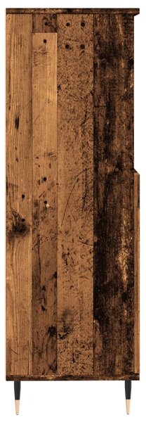 Antik fa színű szerelt fa magasszekrény 60 x 36 x 110 cm
