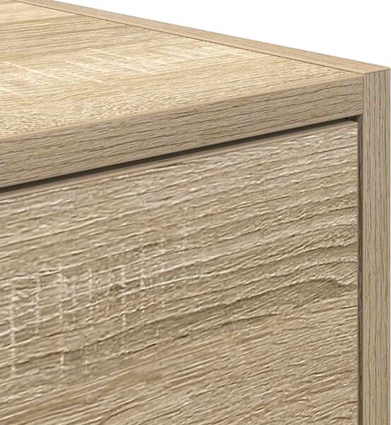 Sonoma tölgy színű szerelt fa TV-szekrény 100x31x25,5cm