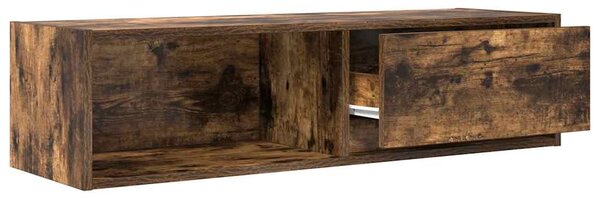 2 db füstös tölgy színű szerelt fa TV-szekrény 100x31x25,5cm