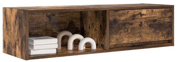 2 db füstös tölgy színű szerelt fa TV-szekrény 100x31x25,5cm