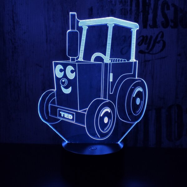 Gyerek Traktor 7 színű 3D led lámpa