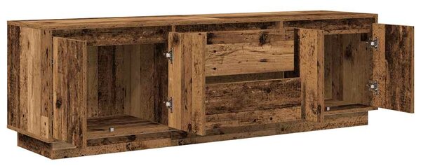 Antik fa színű TV-szekrény LED-lámpákkal 160,5x41x50 cm