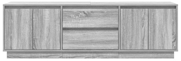 Szürke sonoma színű TV-szekrény LED-lámpákkal 160,5x41x50 cm