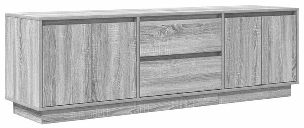 Szürke sonoma színű TV-szekrény LED-lámpákkal 160,5x41x50 cm