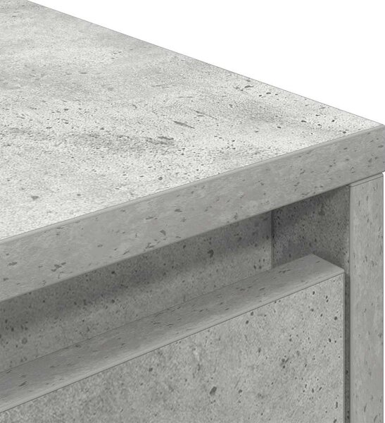 Betonszürke TV-szekrény LED lámpákkal 193,5x41x50 cm