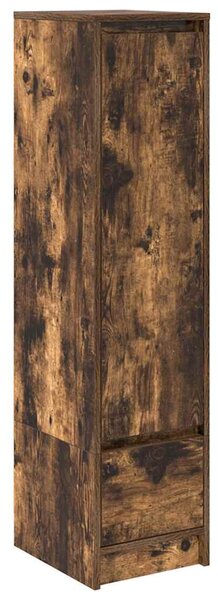 Füstölt tölgy szerelt fa magasszekrény 29,5x34x119,5 cm