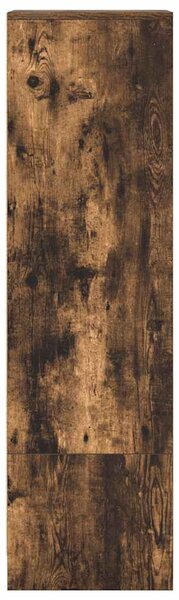 Füstölt tölgy szerelt fa magasszekrény 29,5x34x119,5 cm