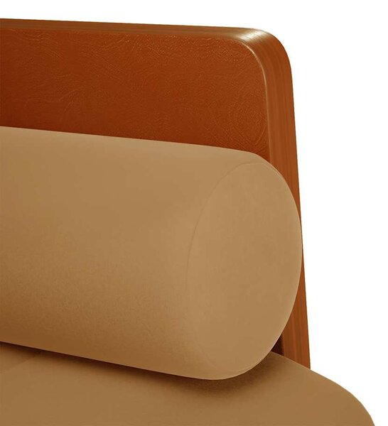 Barna bársony loveseat kanapé párnákkal 110 cm