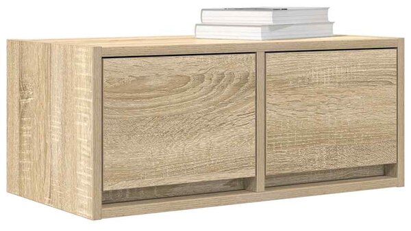 2 db sonoma tölgy színű szerelt fa TV-szekrény 60x31x25,5 cm