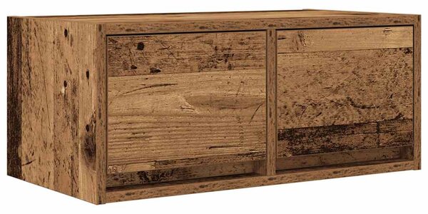 Antik fa színű szerelt fa TV-szekrény 60x31x25,5 cm