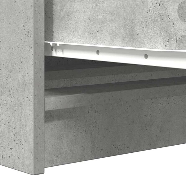 Betonszürke szerelt fa tálalószekrény 100x35x76 cm