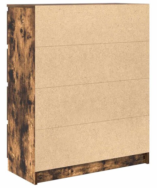Füstös tölgy színű szerelt fa tálalószekrény 80x35x99 cm
