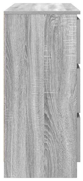 Szürke sonoma színű szerelt fa tálalószekrény 100x35x76 cm
