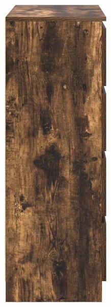 Füstös tölgy színű szerelt fa tálalószekrény 80x35x99 cm