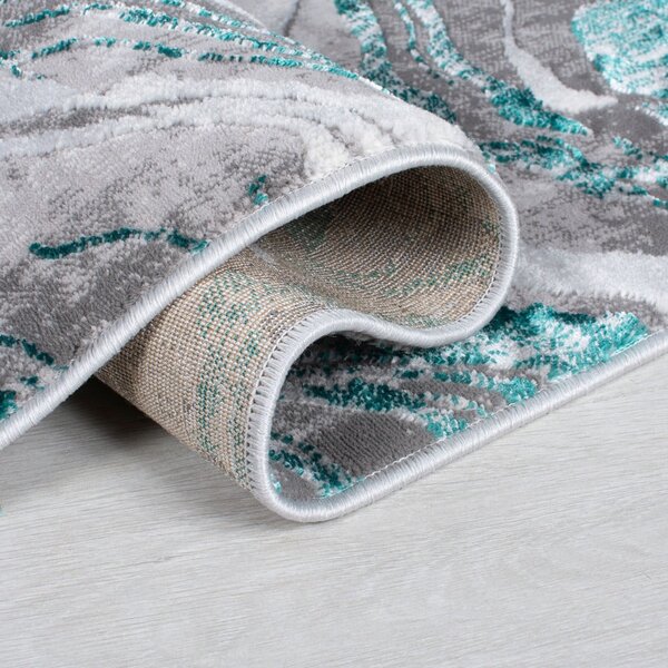 Szürke-türkiz szőnyeg 80x150 cm Marbled – Flair Rugs