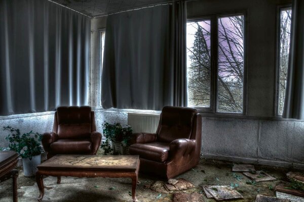 Nem szőtt fotótapéta bőr fotelek 375 x 250 cm