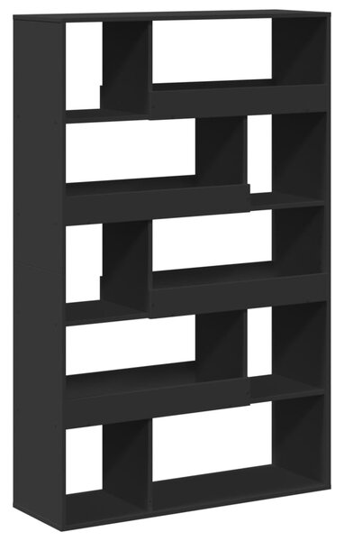 Fekete szerelt fa könyvespolc 100 x 33 x 156,5 cm