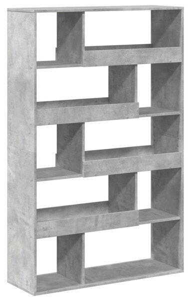 Betonszürke szerelt fa könyvespolc 100 x 33 x 156,5 cm