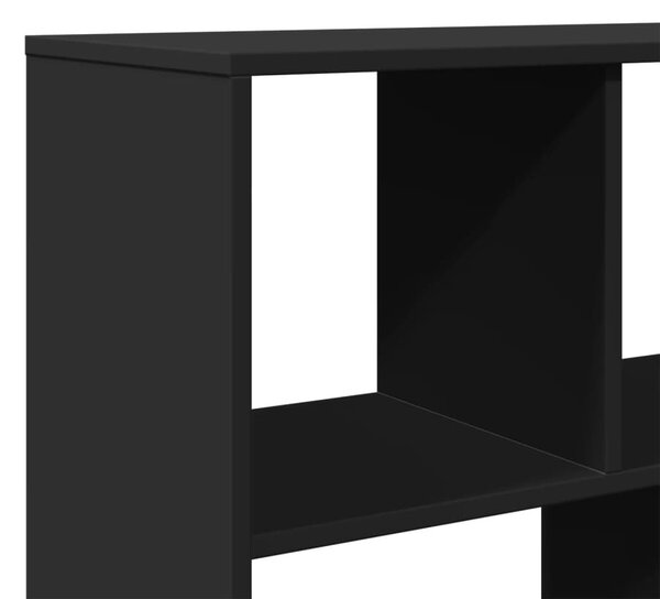 Fekete szerelt fa térelválasztó 100 x 33 x 156,5 cm