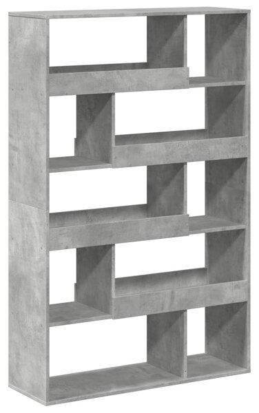 Betonszürke szerelt fa könyvespolc 100 x 33 x 156,5 cm