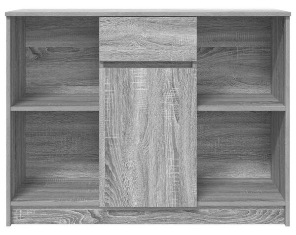 Szürke sonoma szerelt fa tálalószekrény fiókos 101x35x76 cm