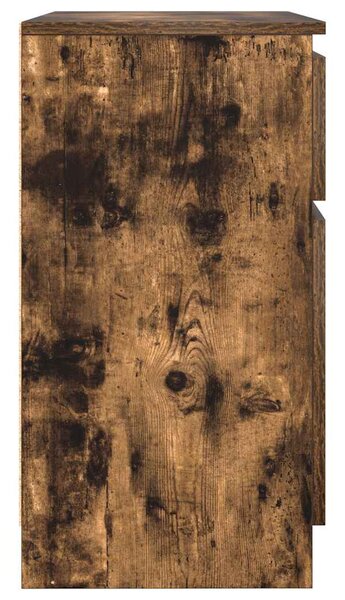 Füstölt tölgy szerelt fa tálalószekrény fiókos 71x35x65 cm