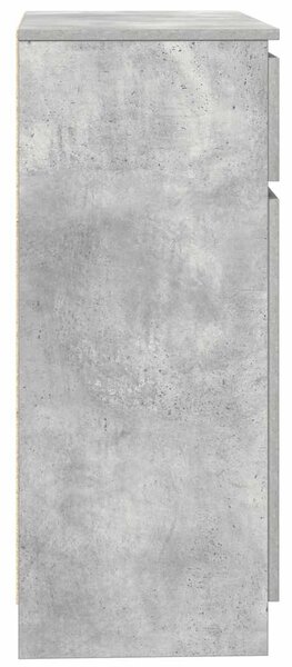 Betonszürke szerelt fa tálalószekrény fiókos 71x35x84 cm