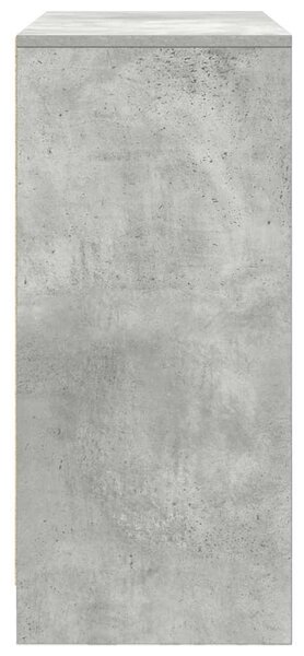 Betonszürke szerelt fa tálalószekrény fiókos 80x34x76 cm